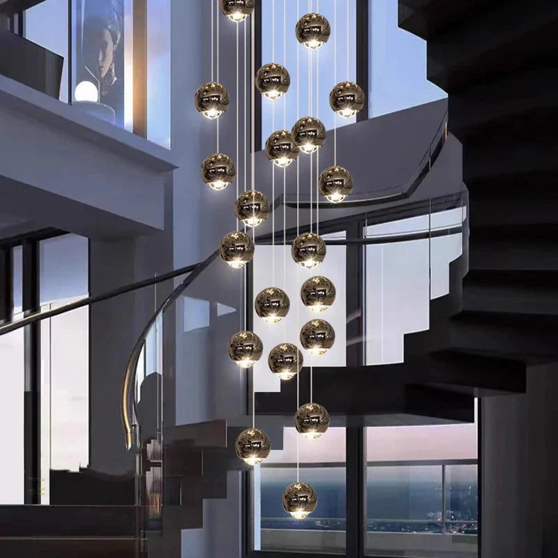 Hera Modern Bubble Staircase Chandelier