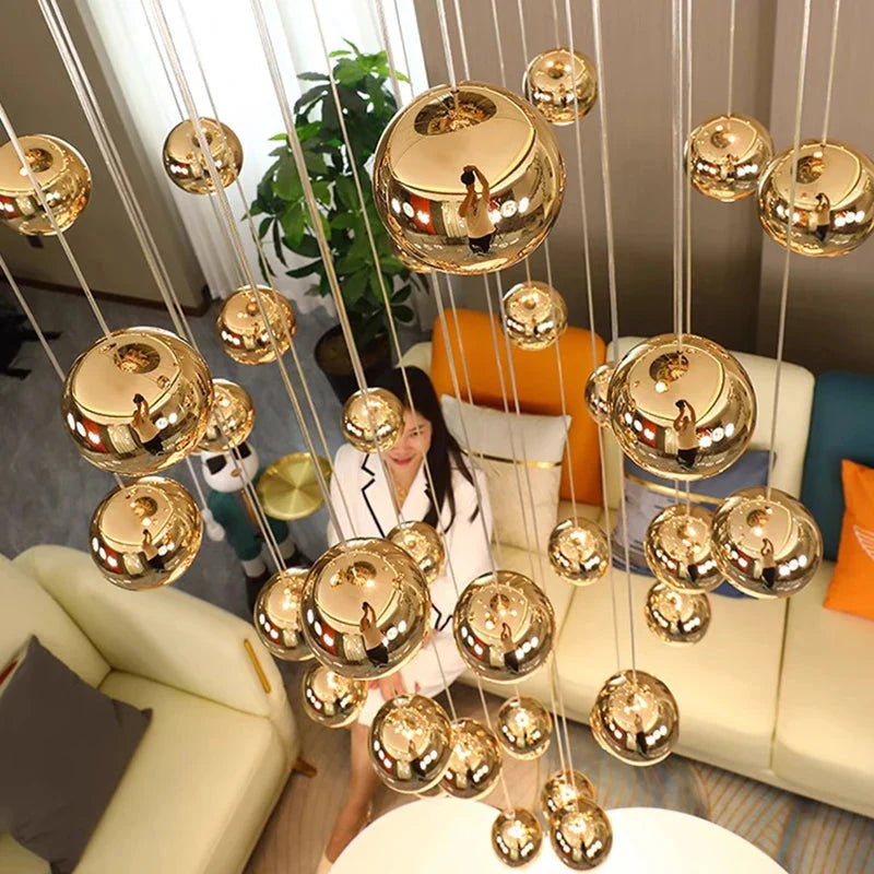 Hera Modern Bubble Staircase Chandelier