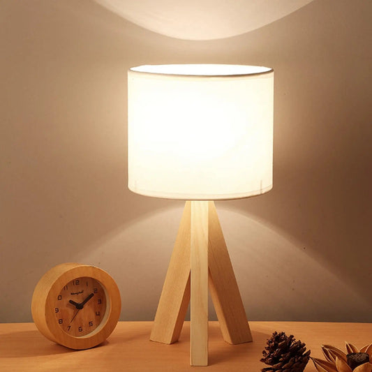 Modern Wooden Bedside Lamp