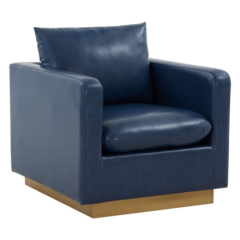 Elvira Leather Accent Armchair