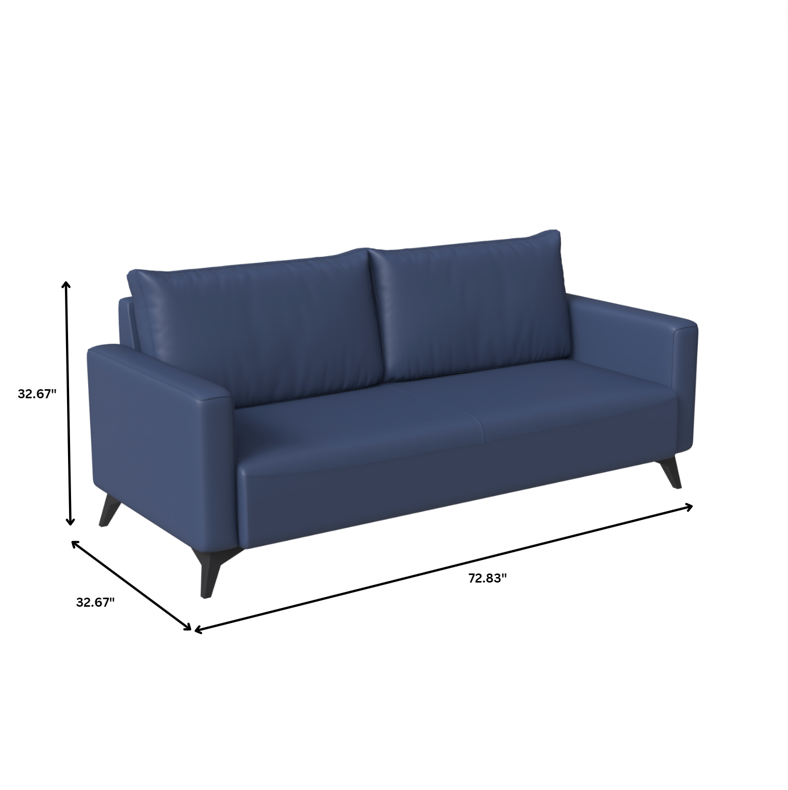 Inno Collection Three Seater Sofa In Dark Blue