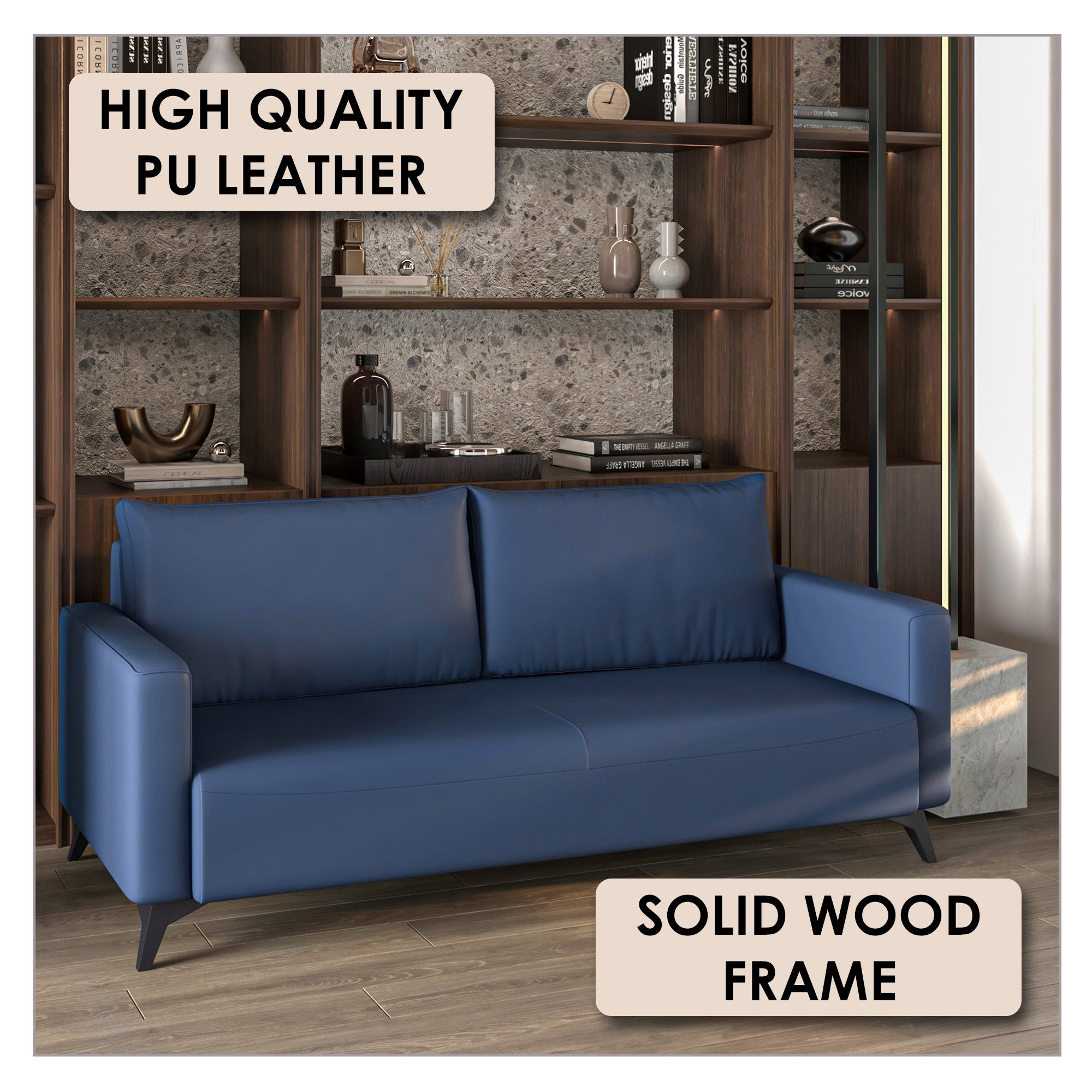 Inno Collection Three Seater Sofa In Dark Blue