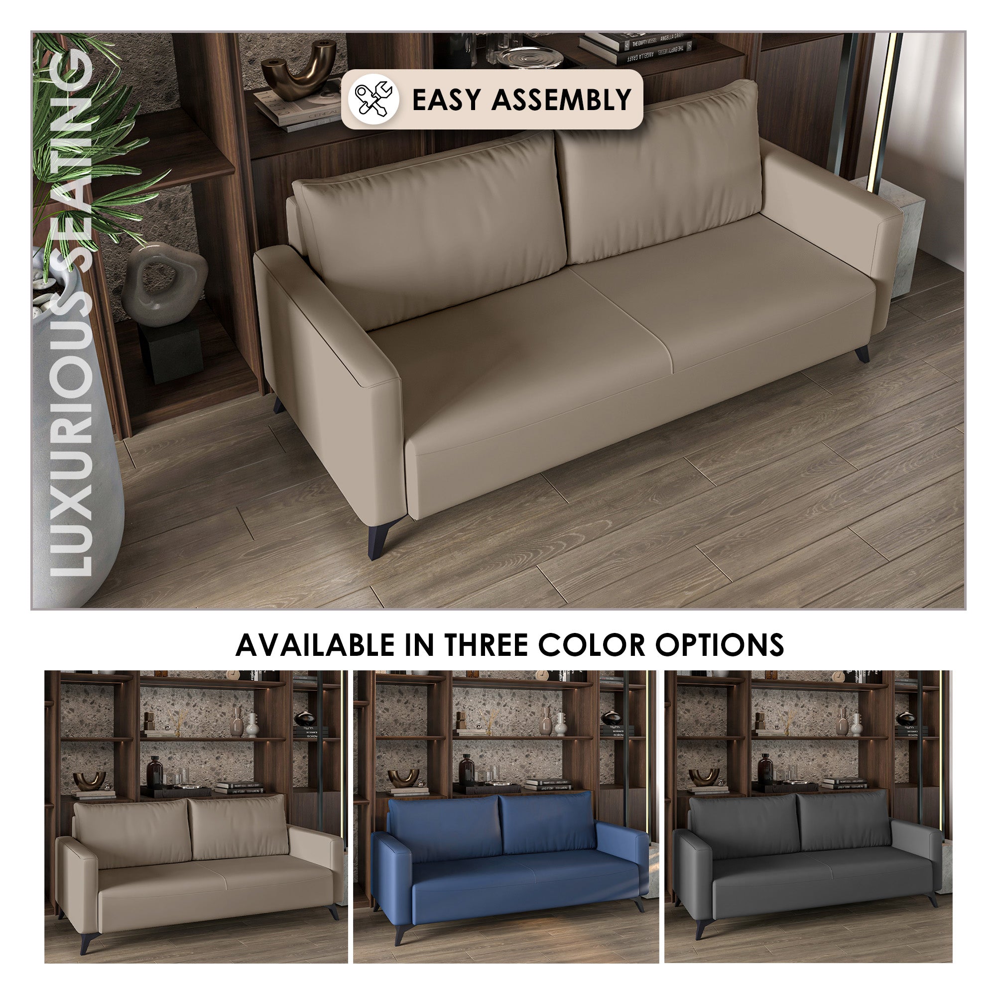 Inno Collection Three Seater Sofa In Taupe