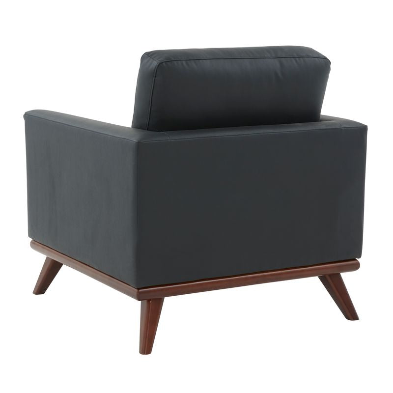 Edvin Leather Accent Arm Chair