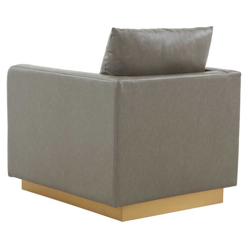 Elvira Leather Accent Armchair