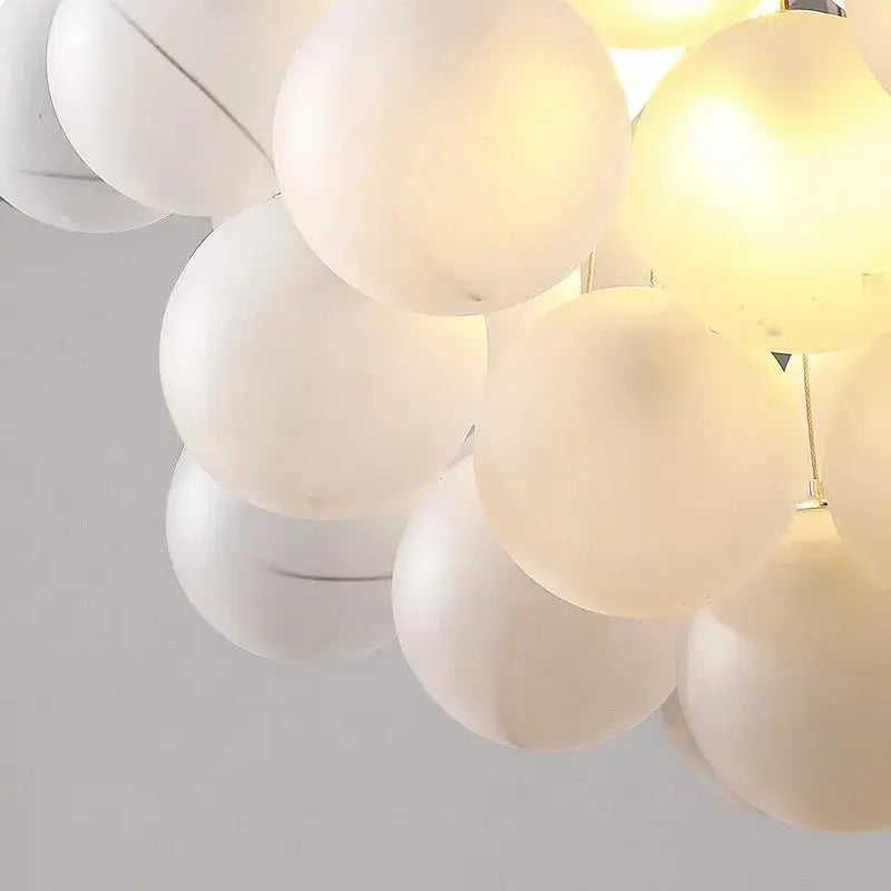 Indoor White Glass Bubble Pendant Ceiling Fixture