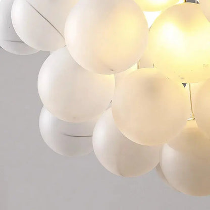 Classic White Glass Bubble Pendant Ceiling Fixture