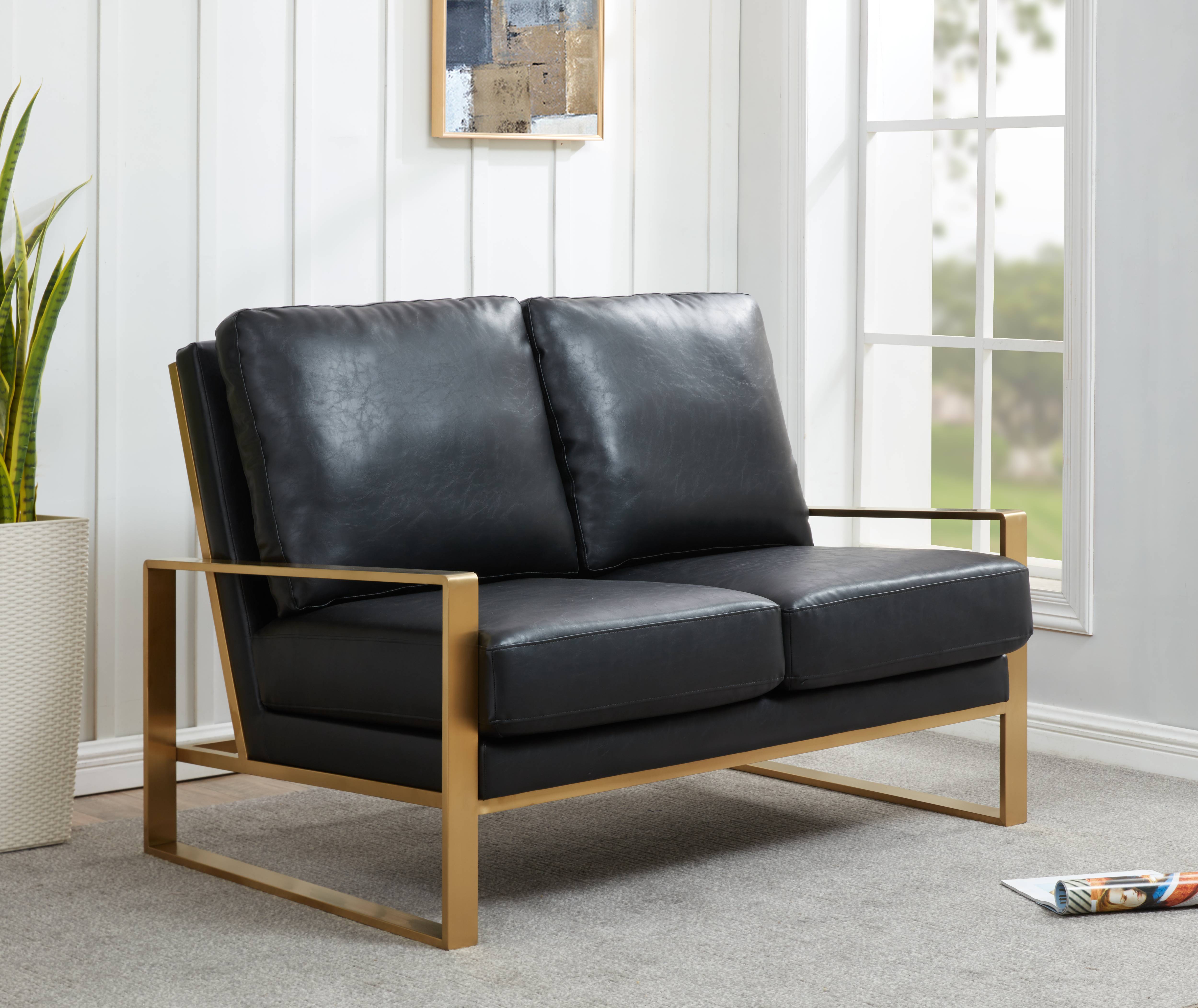 Emil Leather Loveseat