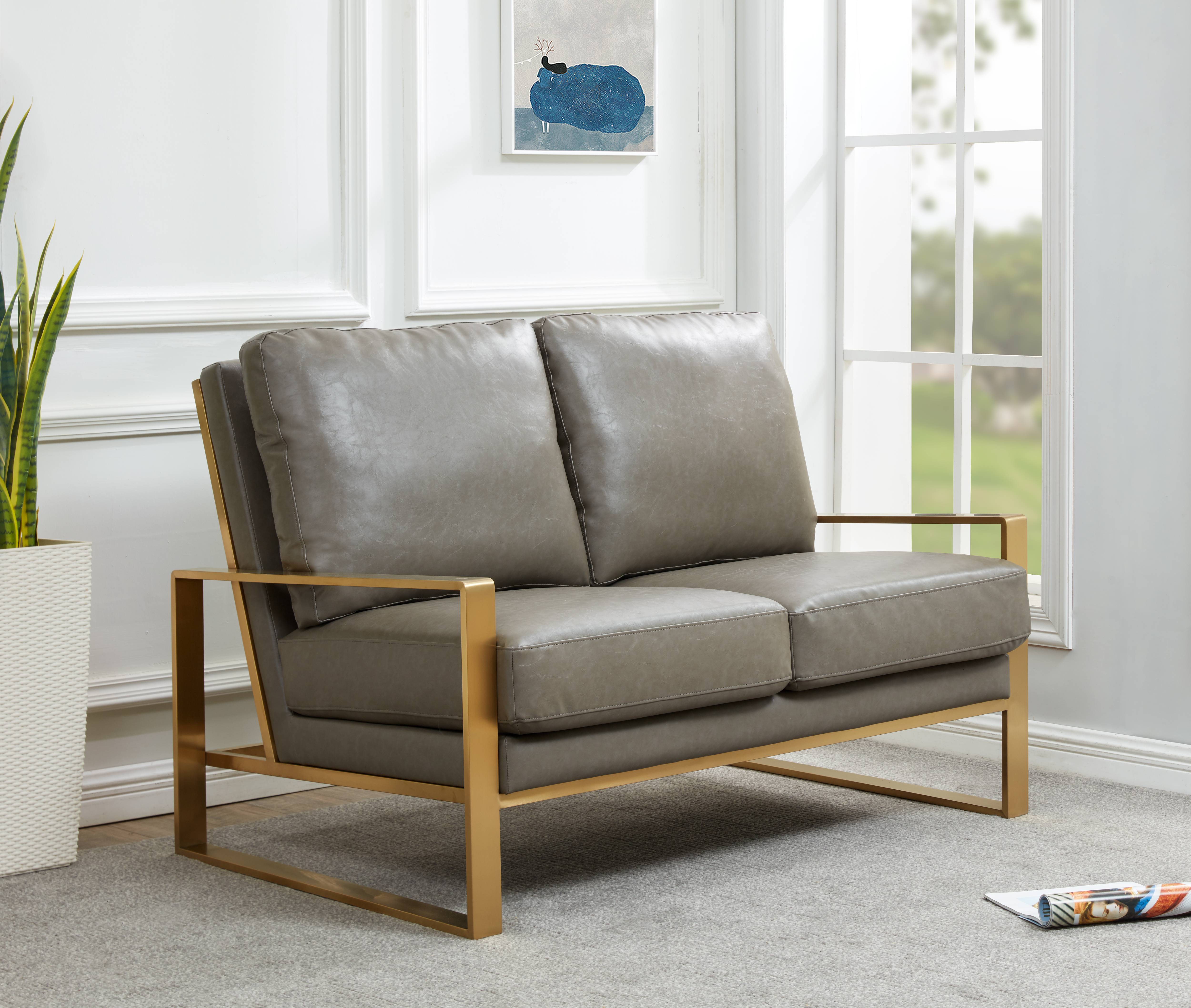 Emil Leather Loveseat