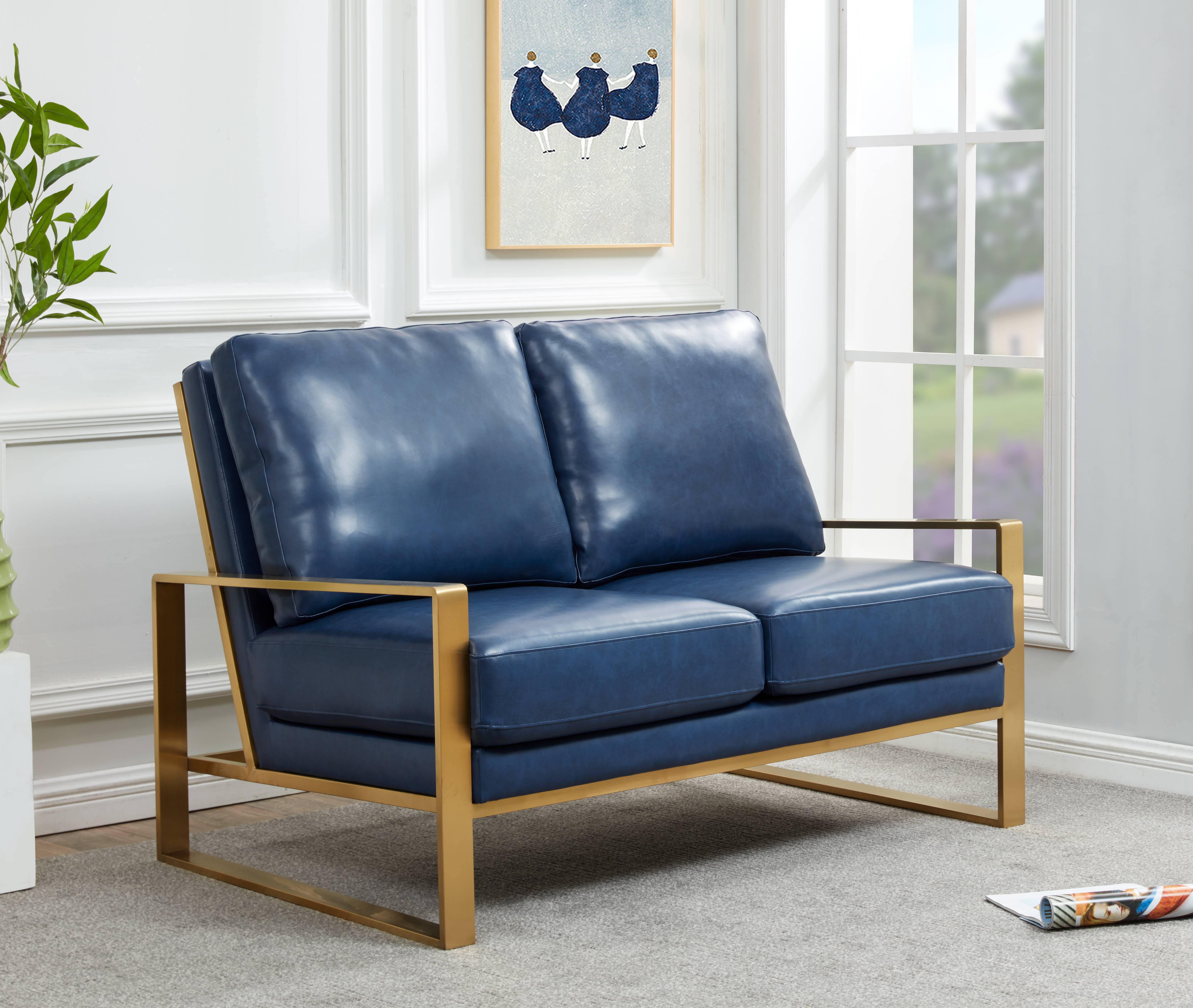 Emil Leather Loveseat