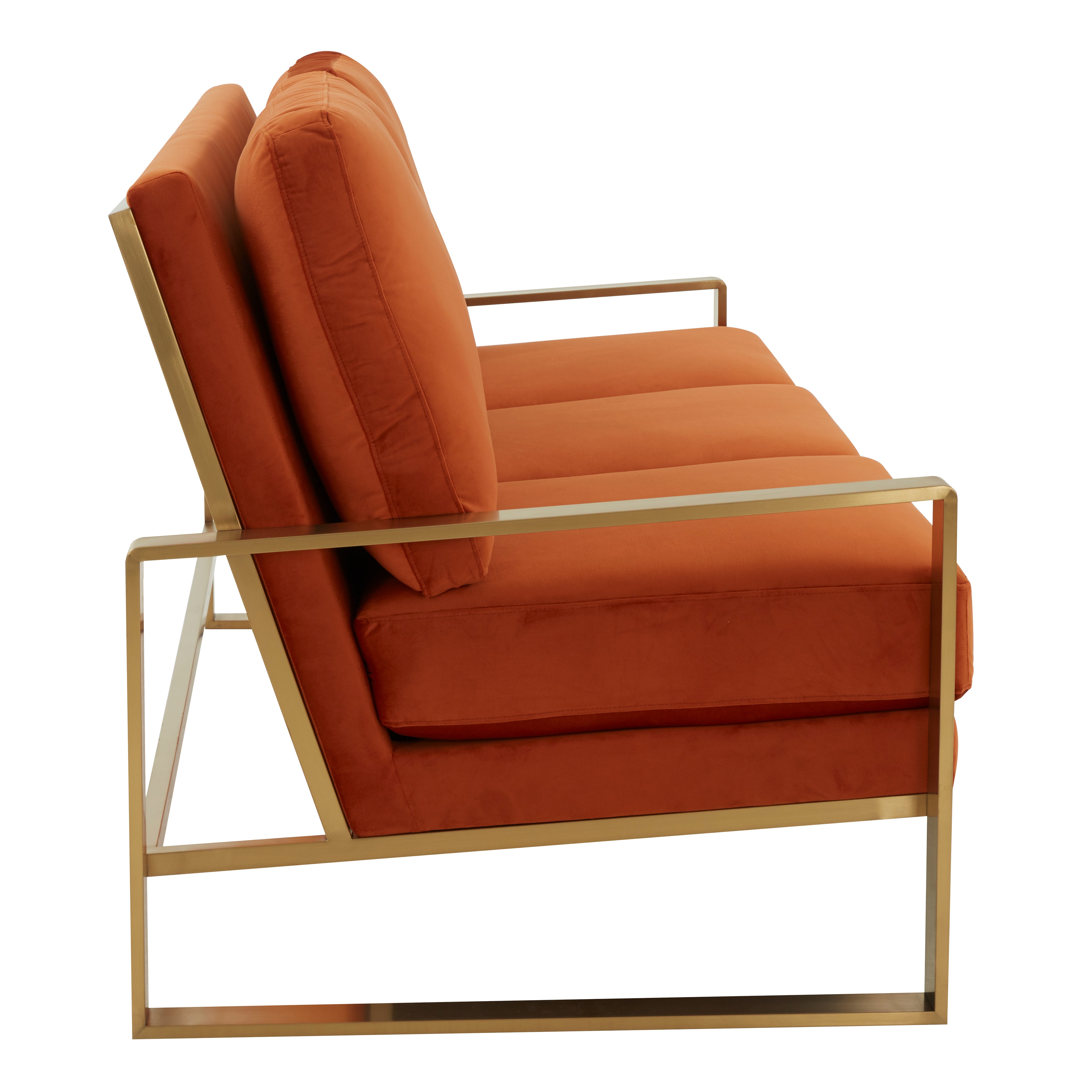 Emil Velvet Sofa - Gold Frame