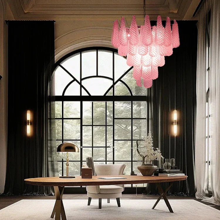 Classic Vintage Glass Water Drop Staircase Chandelier