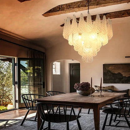 Classic Vintage Glass Water Drop Staircase Chandelier