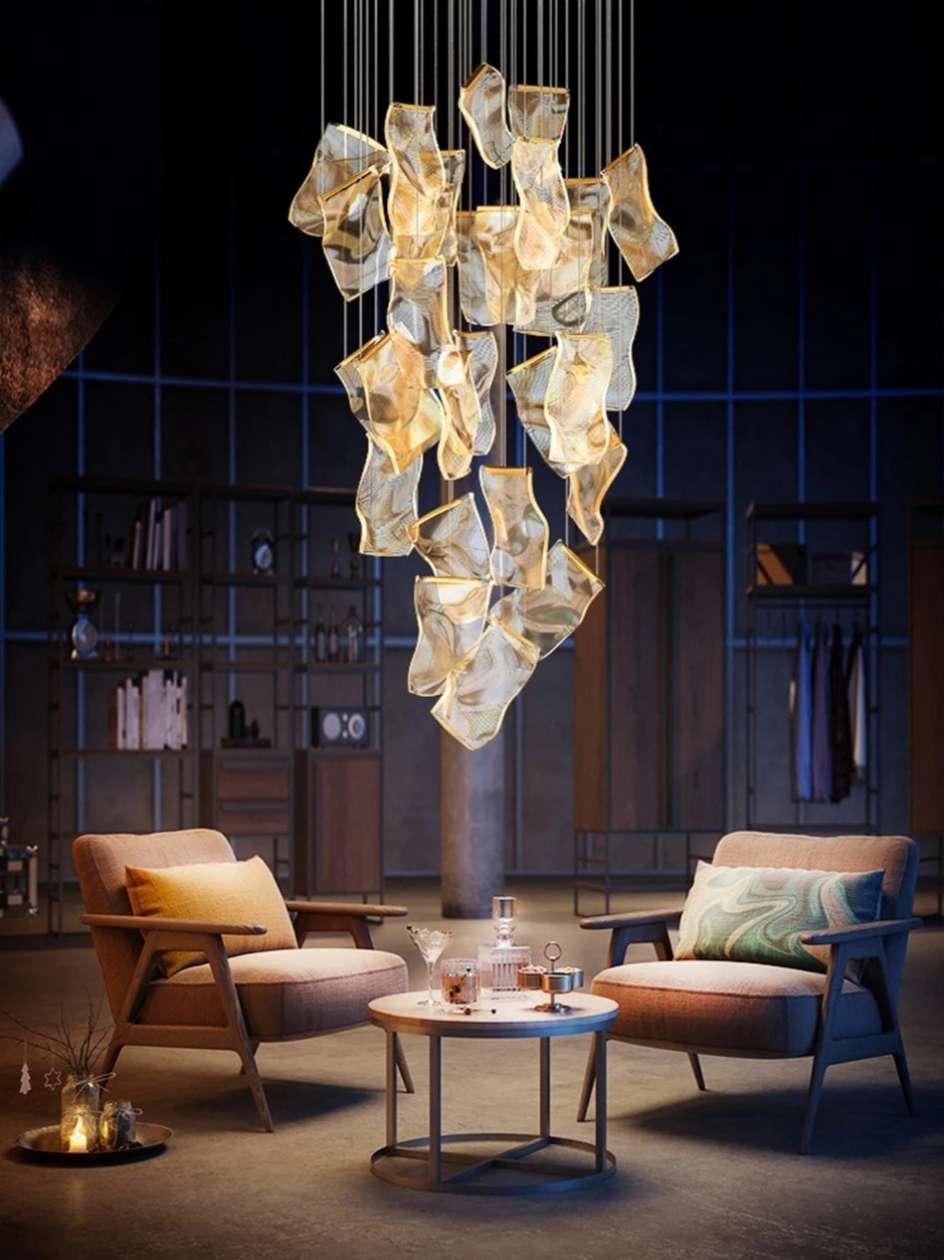 Jonas Postmodern Style Staircase Pendant Chandelier Light