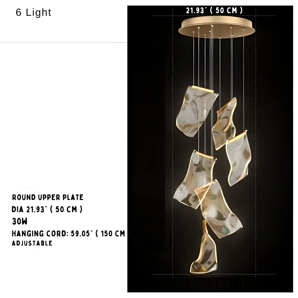 Jonas Postmodern Style Staircase Pendant Chandelier Light