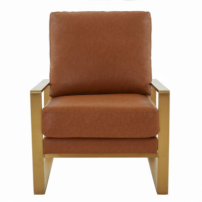 Emil Leather Accent Armchair