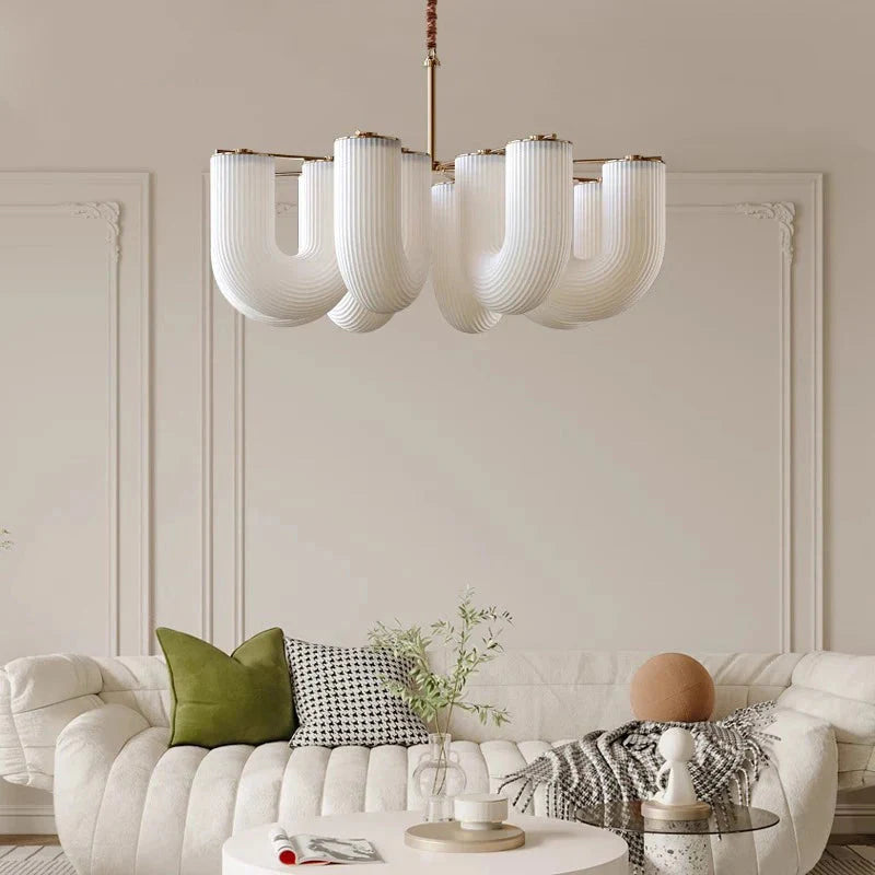 Judi Modern White Chandelier