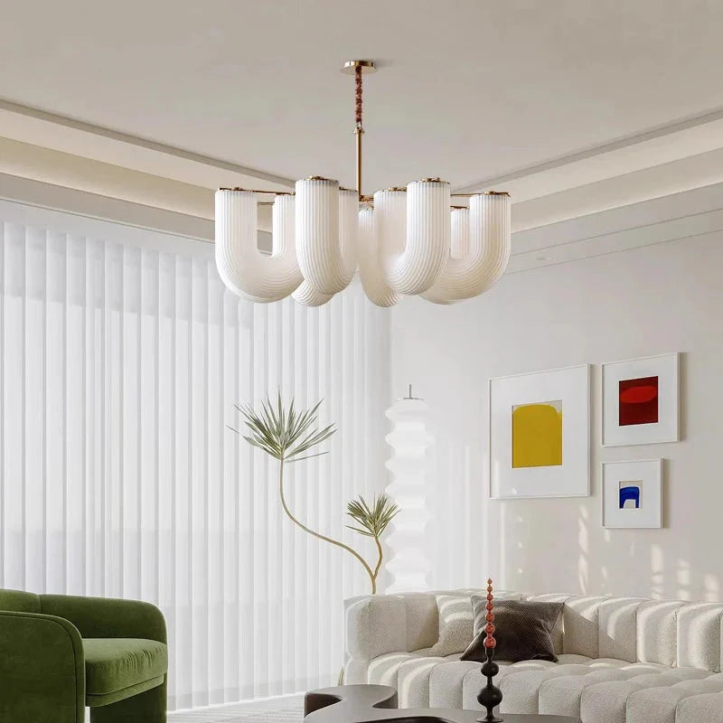 Judi Modern White Chandelier