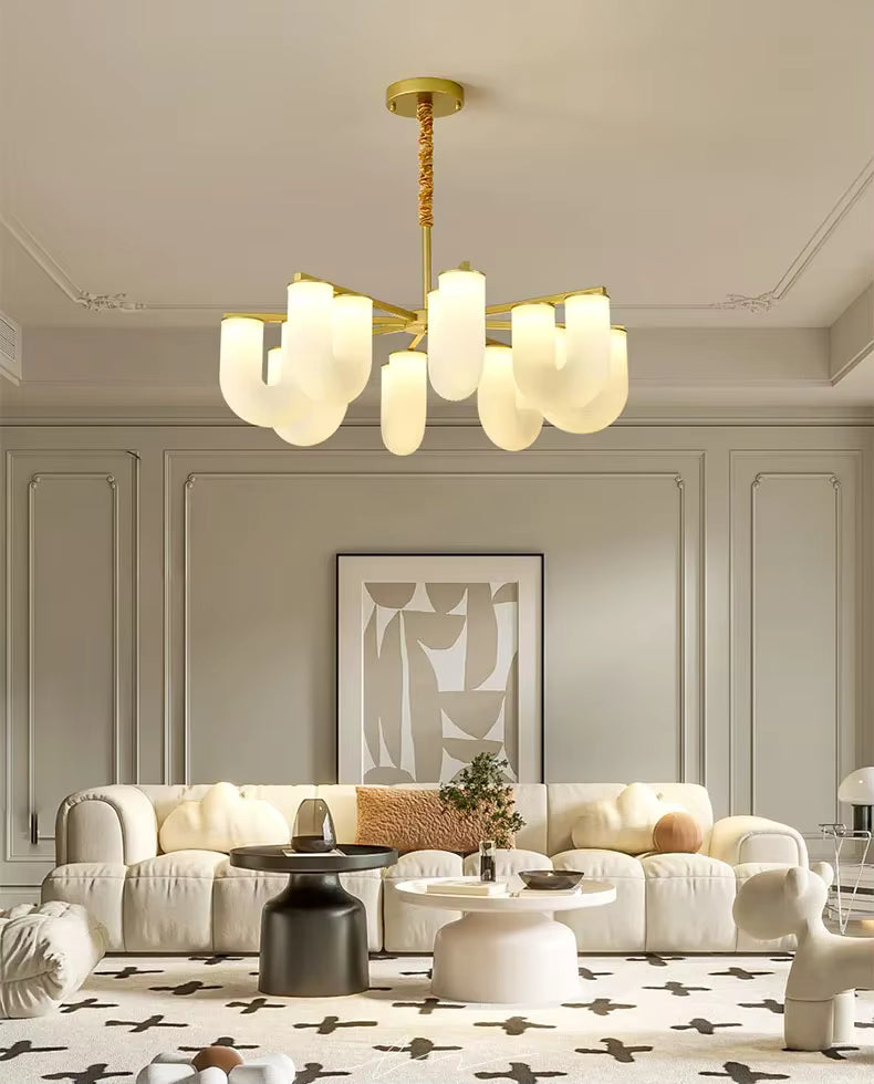 Judi Modern White Chandelier