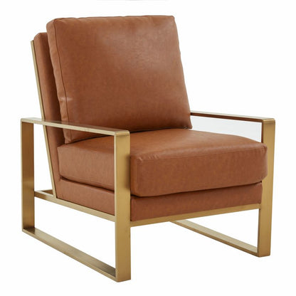 Emil Leather Accent Armchair