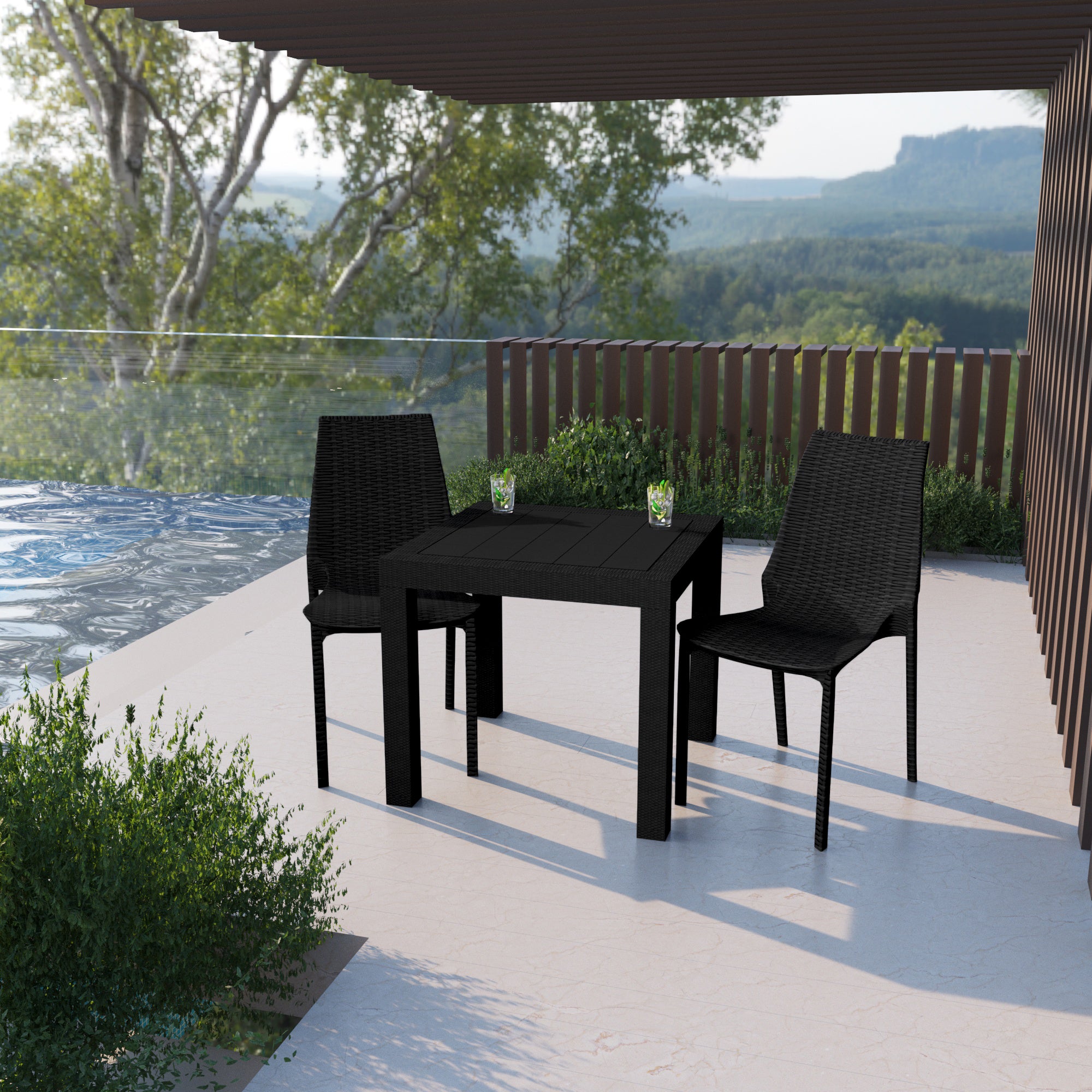 Anders Outdoor Patio Plastic Dining Chair