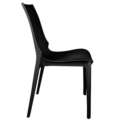 Anders Outdoor Patio Plastic Dining Chair - Set of 2