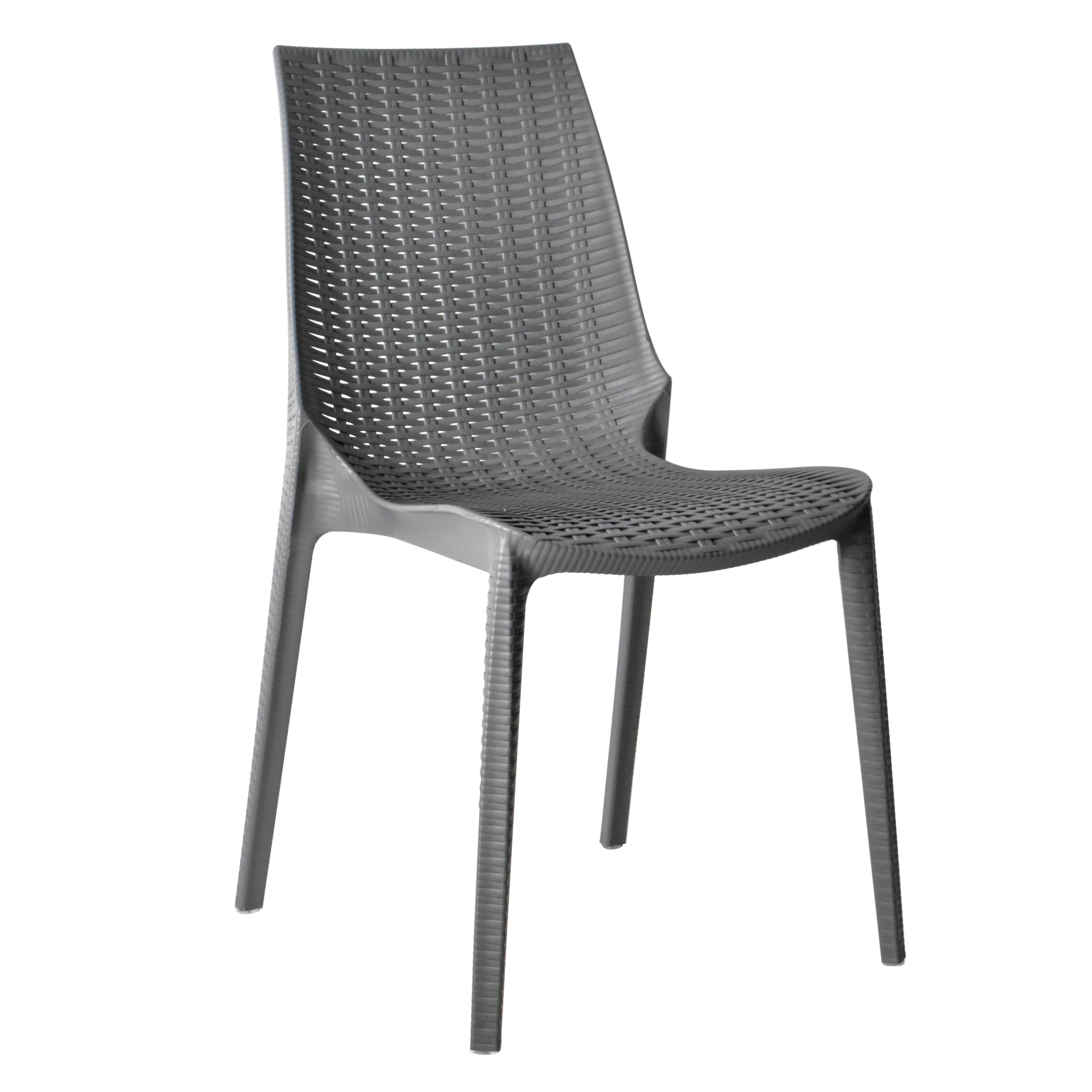 Anders Outdoor Patio Plastic Dining Chair - Set of 2