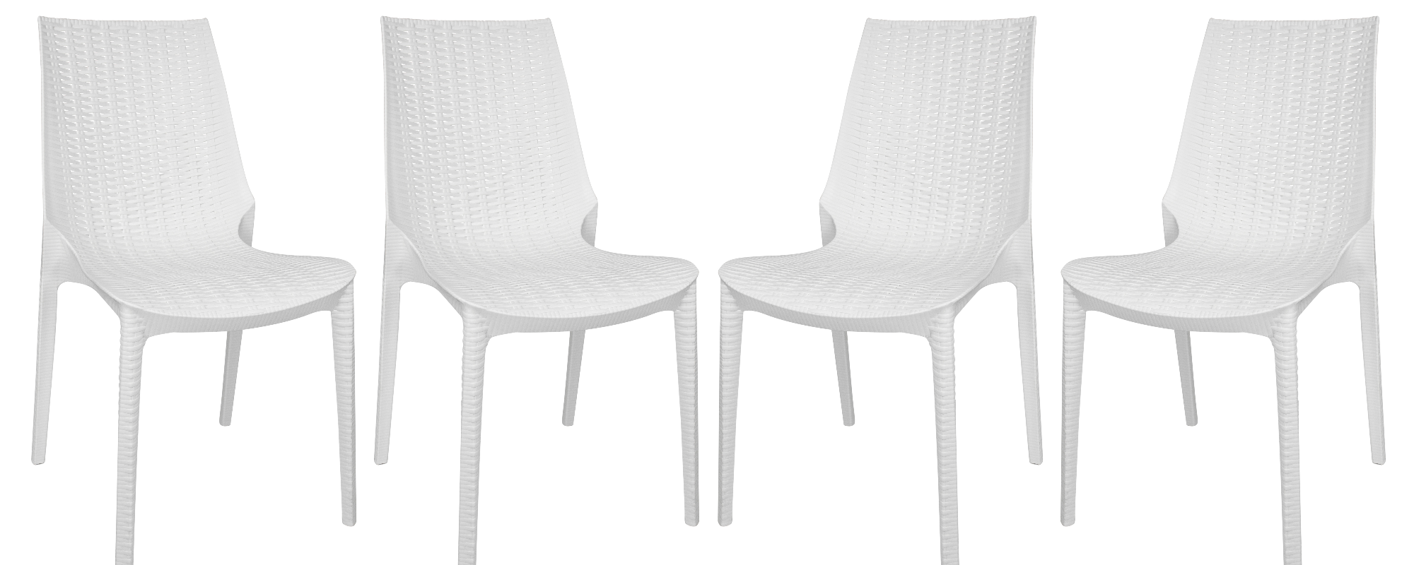 Anders Outdoor Patio Plastic Dining Chair - Set of 4