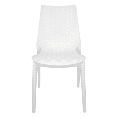 Anders Outdoor Patio Plastic Dining Chair - Set of 2