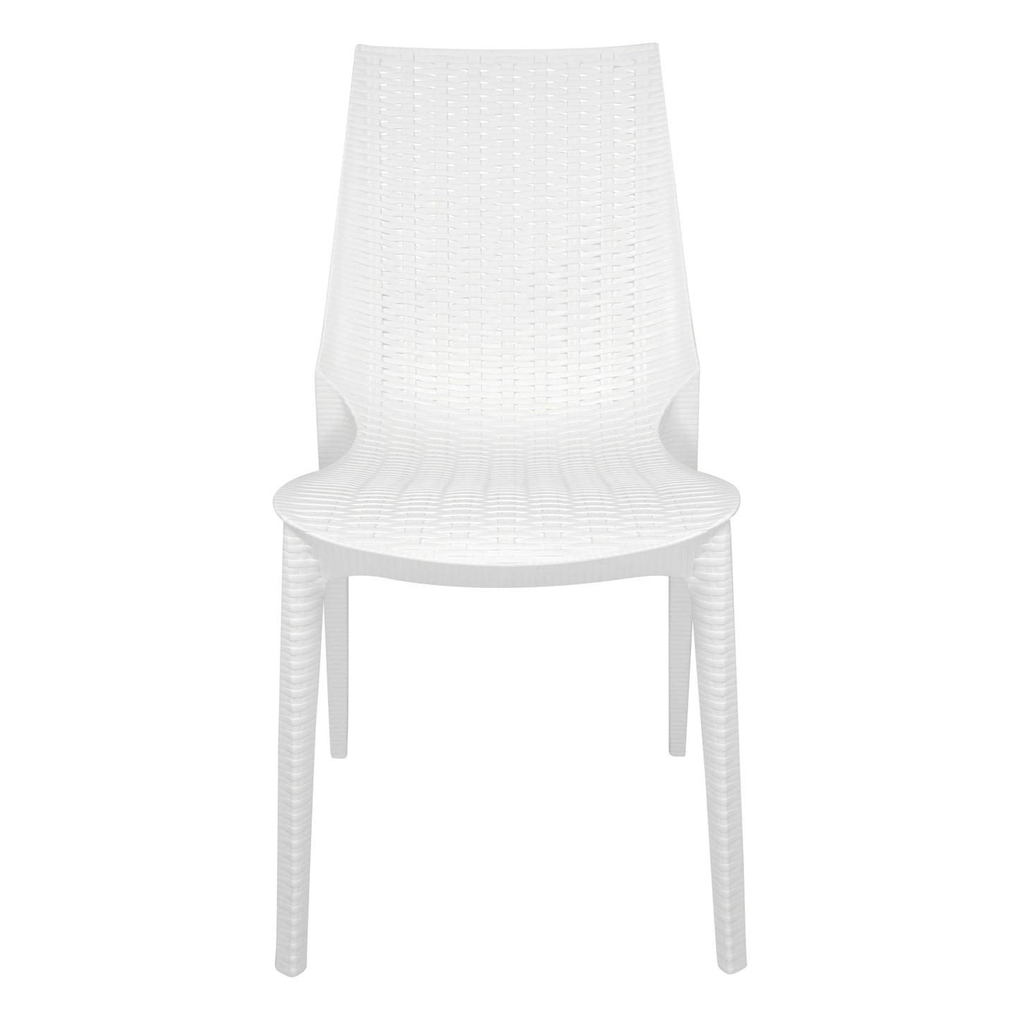 Anders Outdoor Patio Plastic Dining Chair - Set of 4
