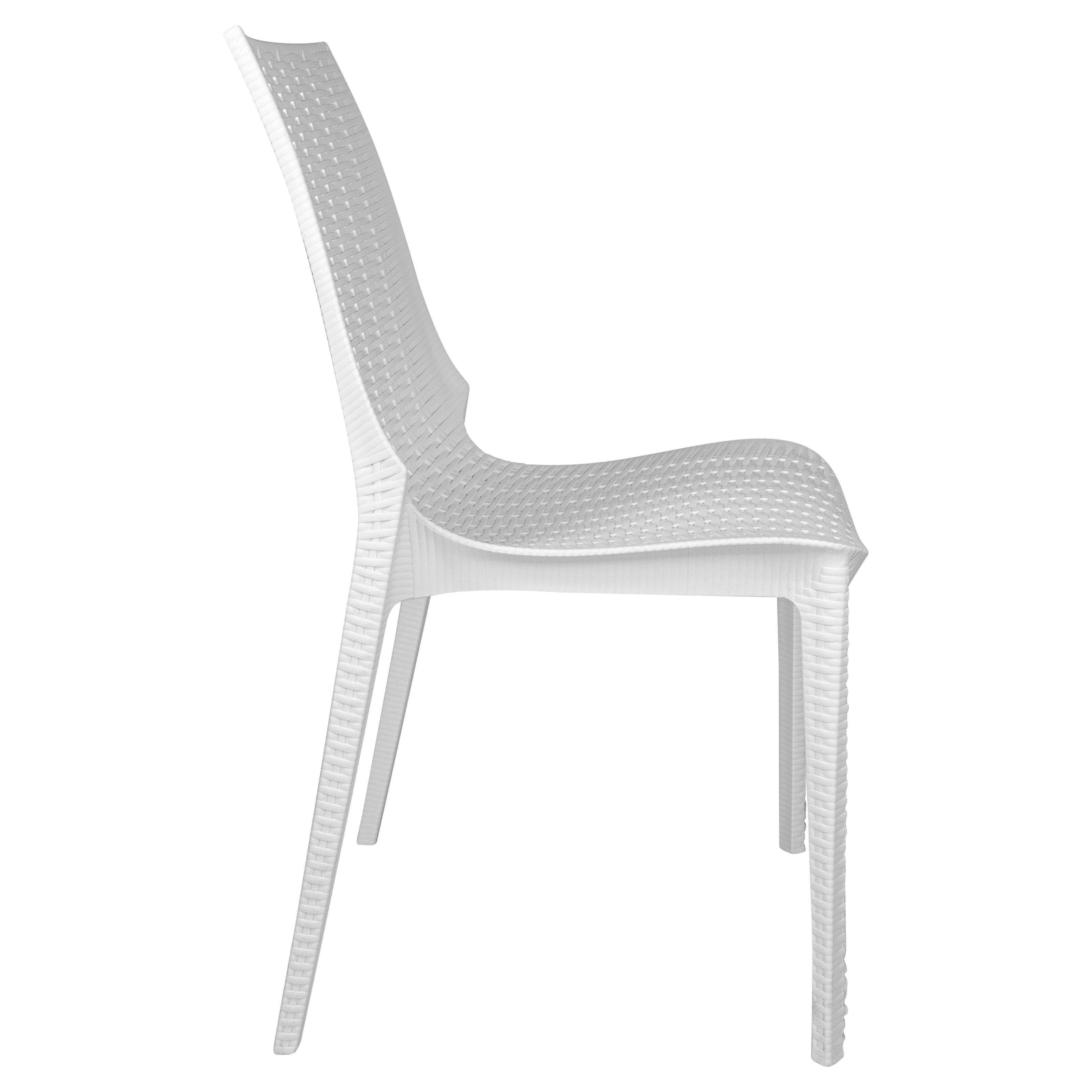 Anders Outdoor Patio Plastic Dining Chair - Set of 2