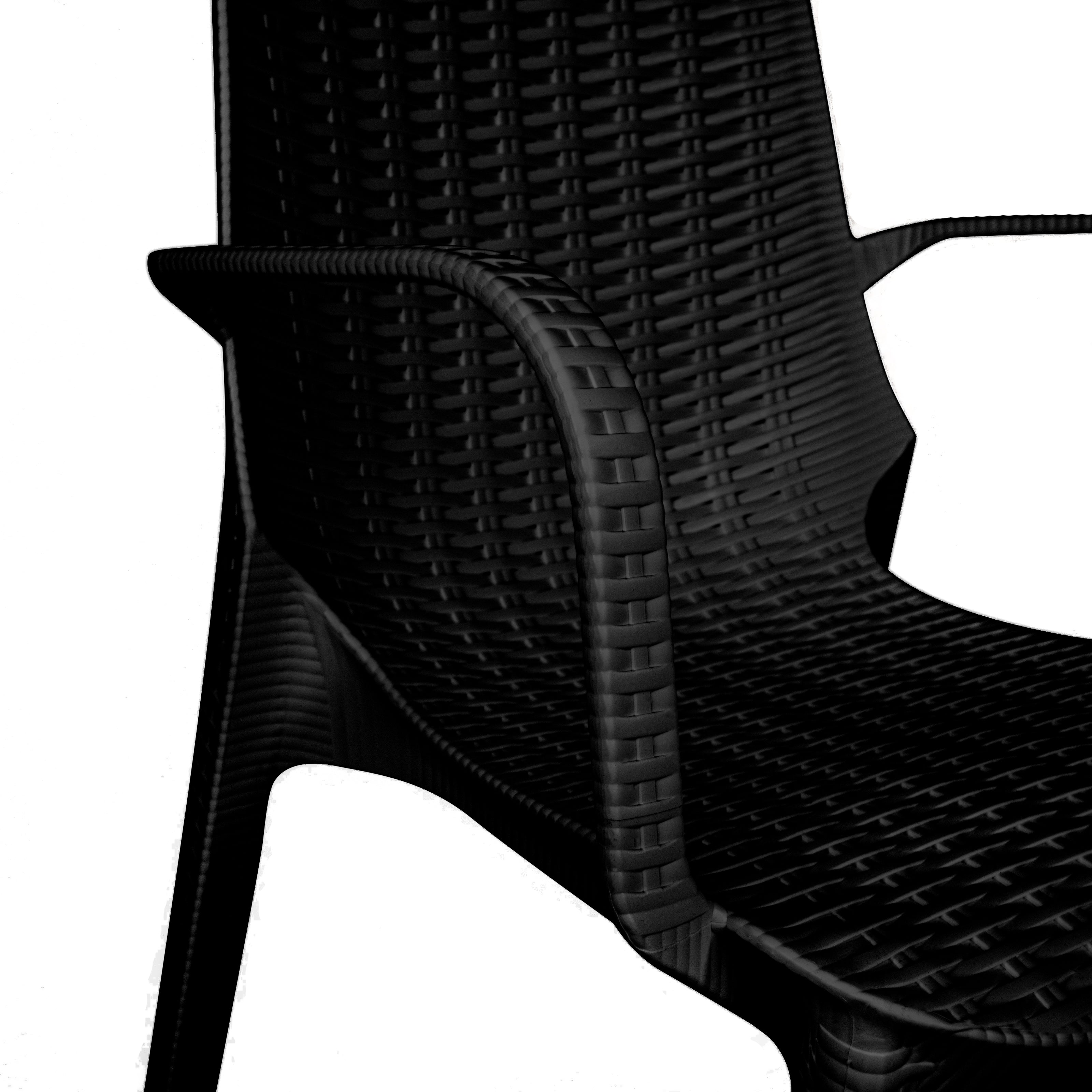 Anders Outdoor Patio Plastic Dining Arm Chair