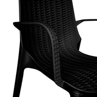 Anders Outdoor Patio Plastic Dining Arm Chair - Set of 2