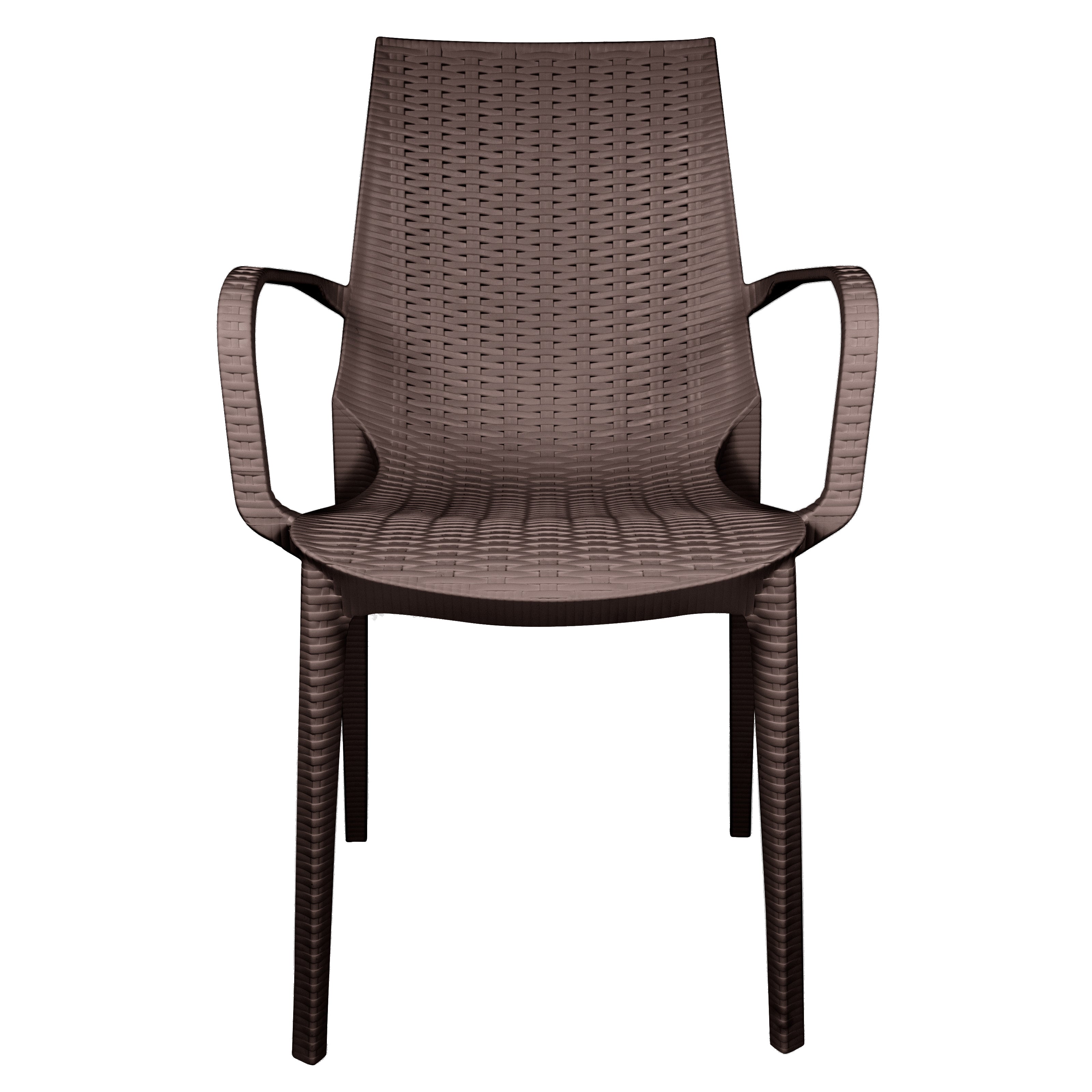 Anders Outdoor Patio Plastic Dining Arm Chair