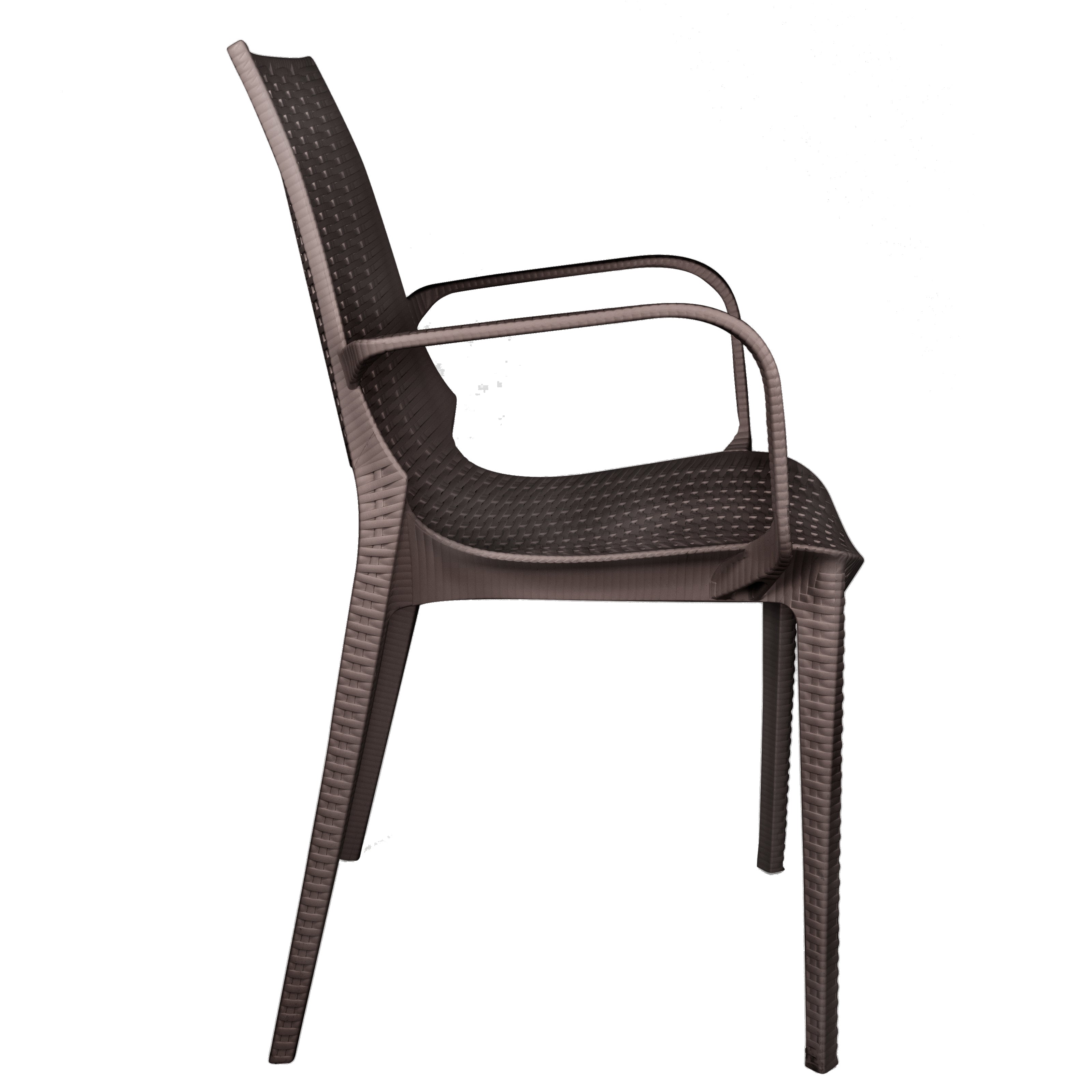 Anders Outdoor Patio Plastic Dining Arm Chair