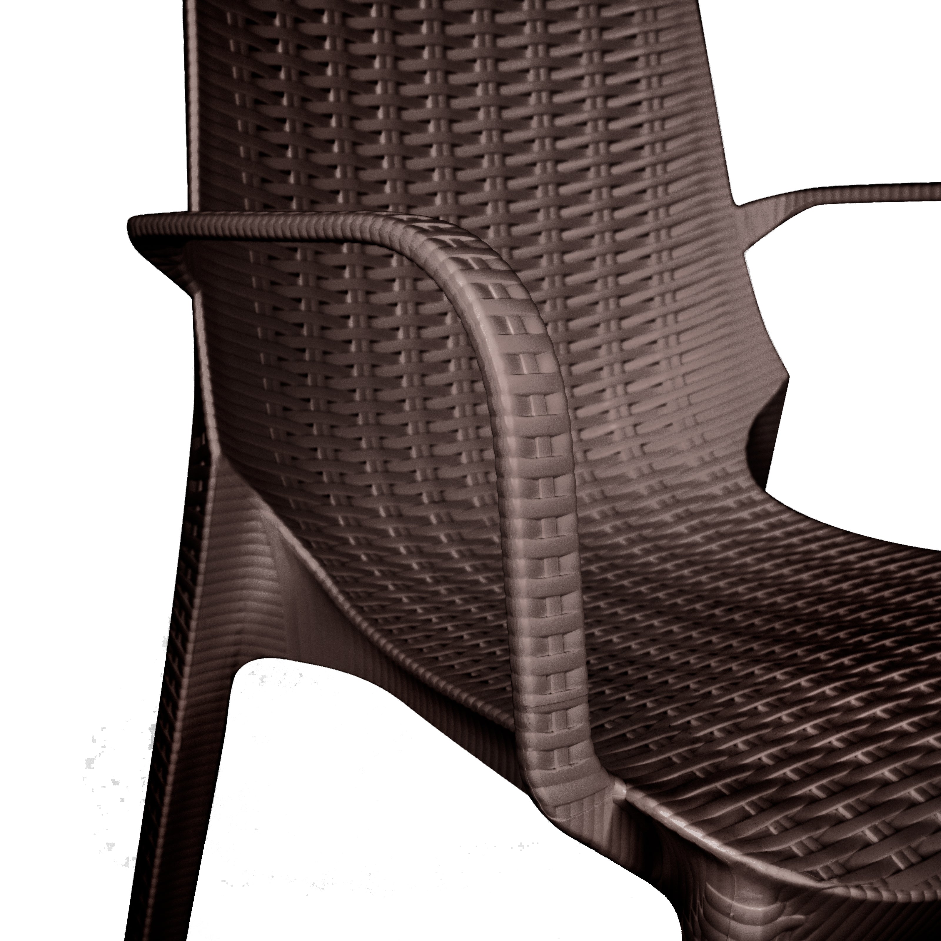 Anders Outdoor Patio Plastic Dining Arm Chair