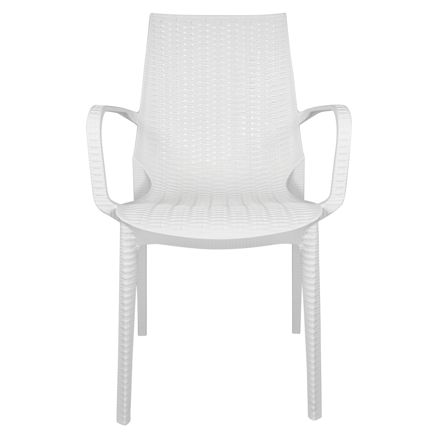 Anders Outdoor Patio Plastic Dining Arm Chair