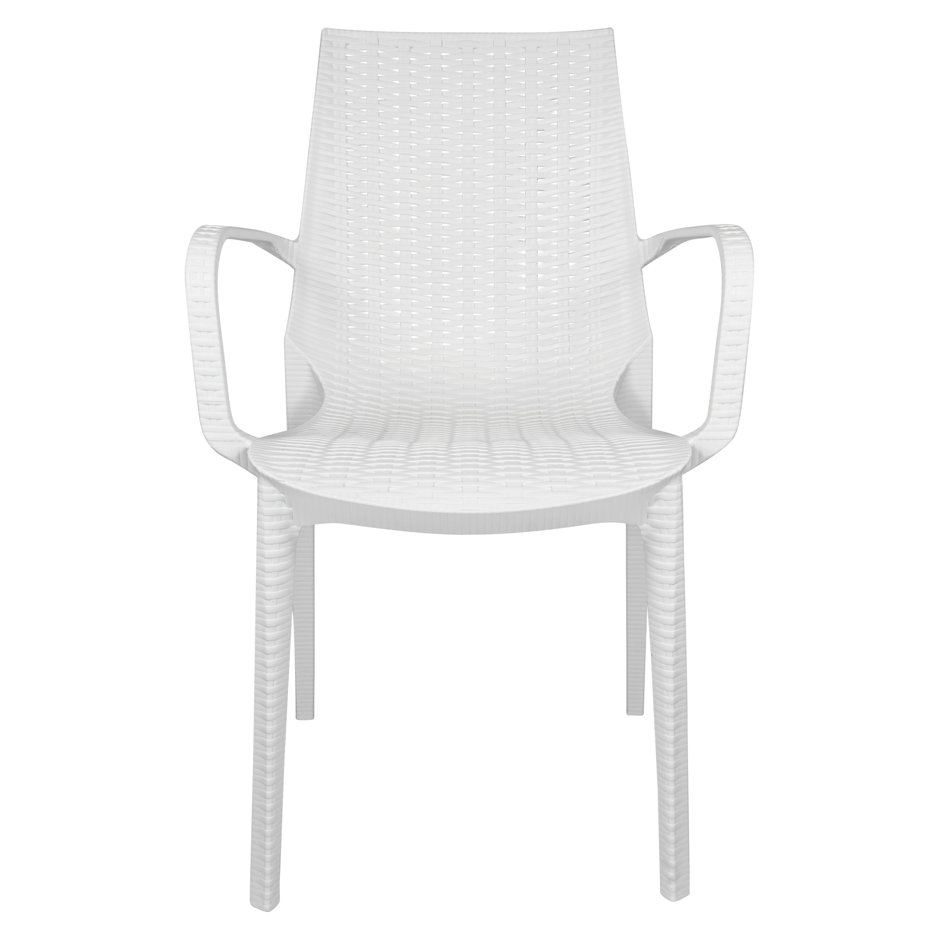 Anders Outdoor Patio Plastic Dining Arm Chair