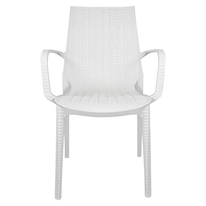 Anders Outdoor Patio Plastic Dining Arm Chair