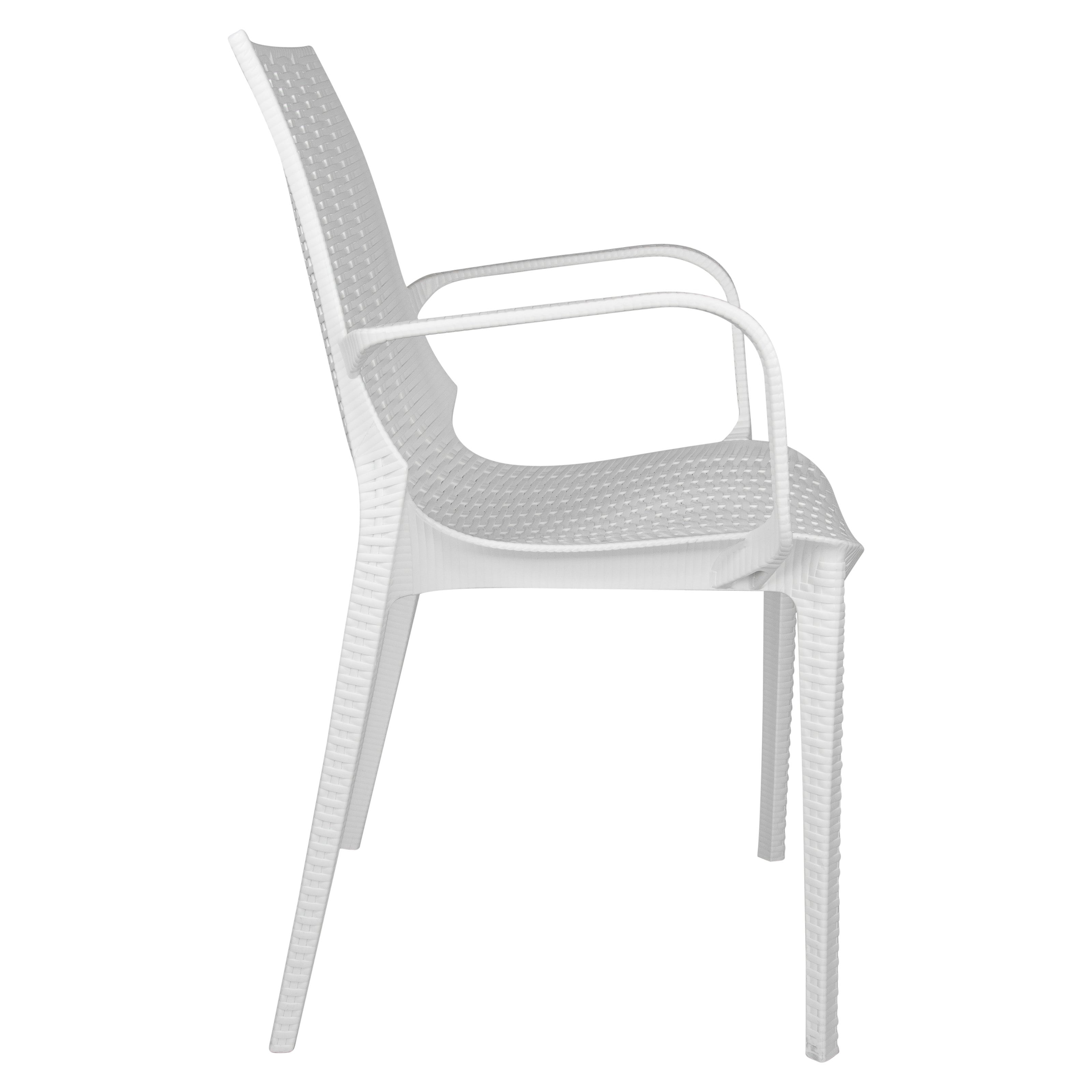 Anders Outdoor Patio Plastic Dining Arm Chair