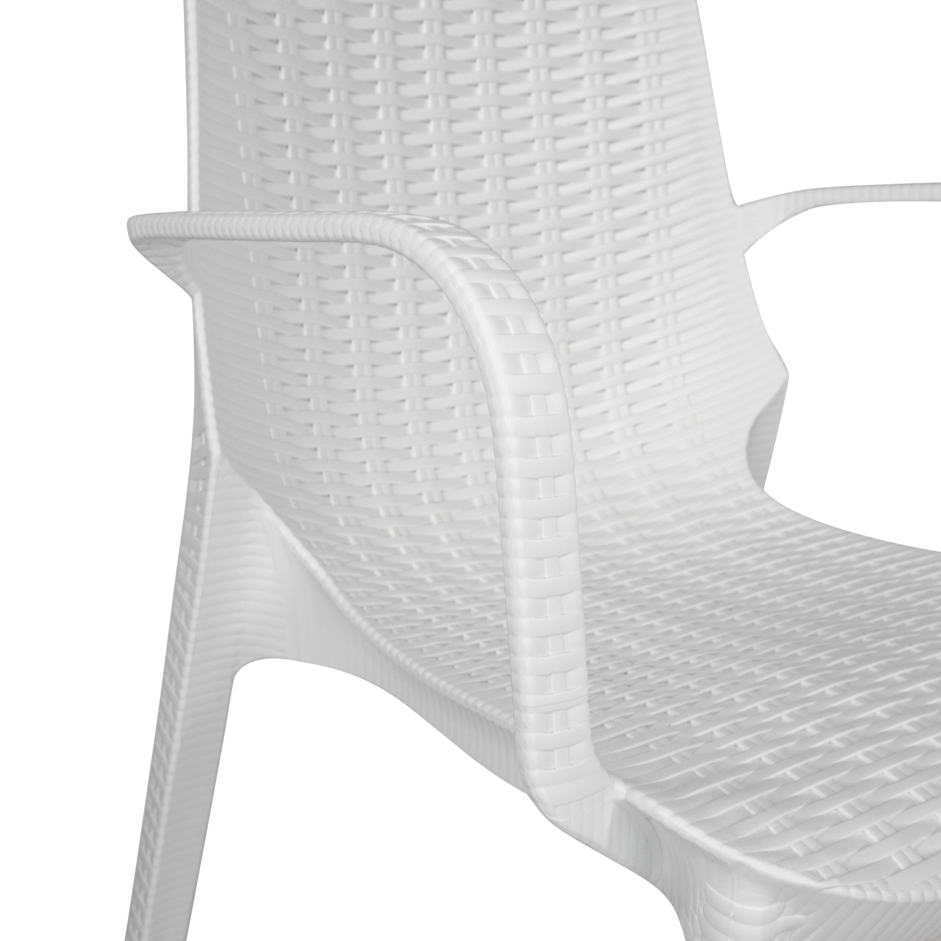 Anders Outdoor Patio Plastic Dining Arm Chair