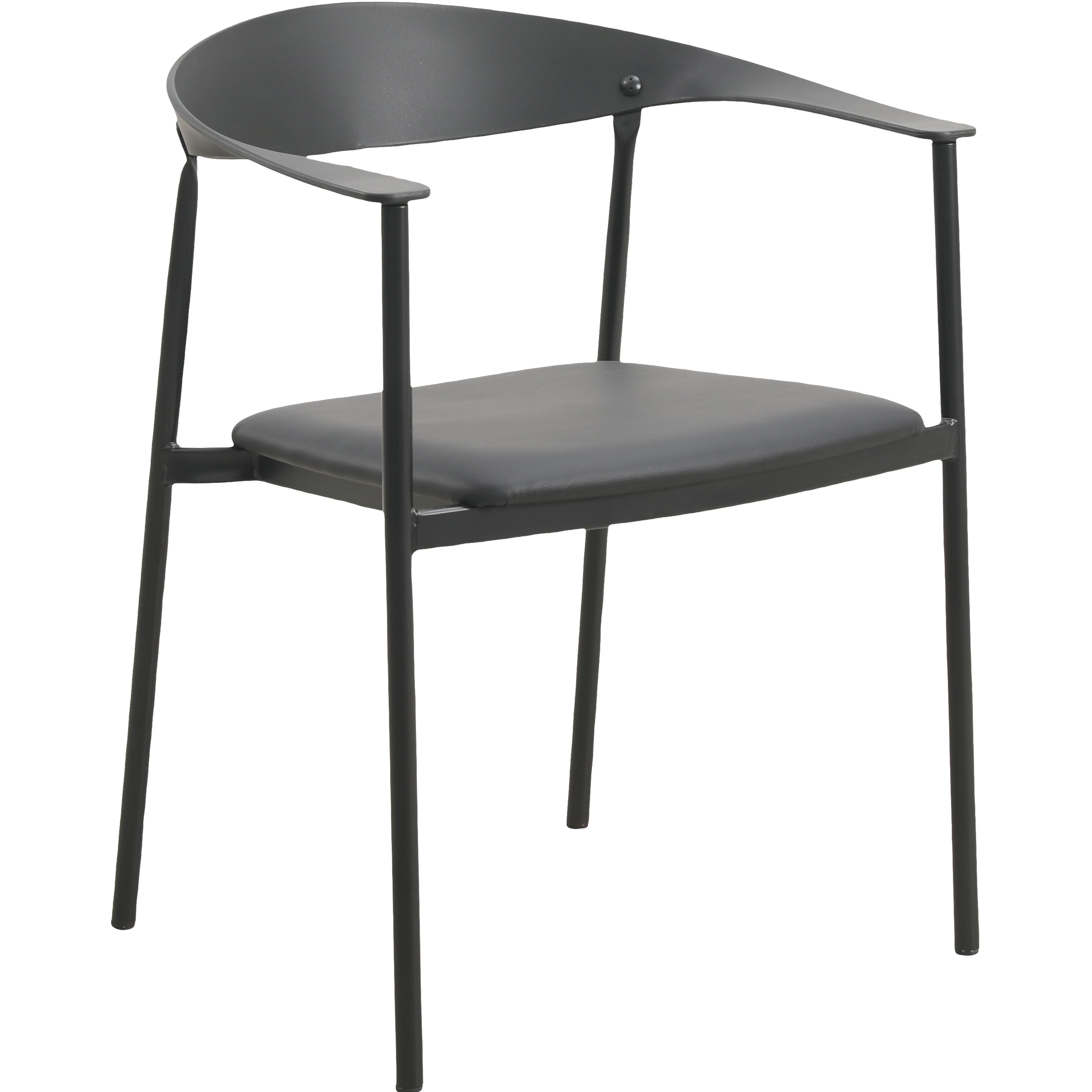 Kora Collection Modern Dining Chair in Black