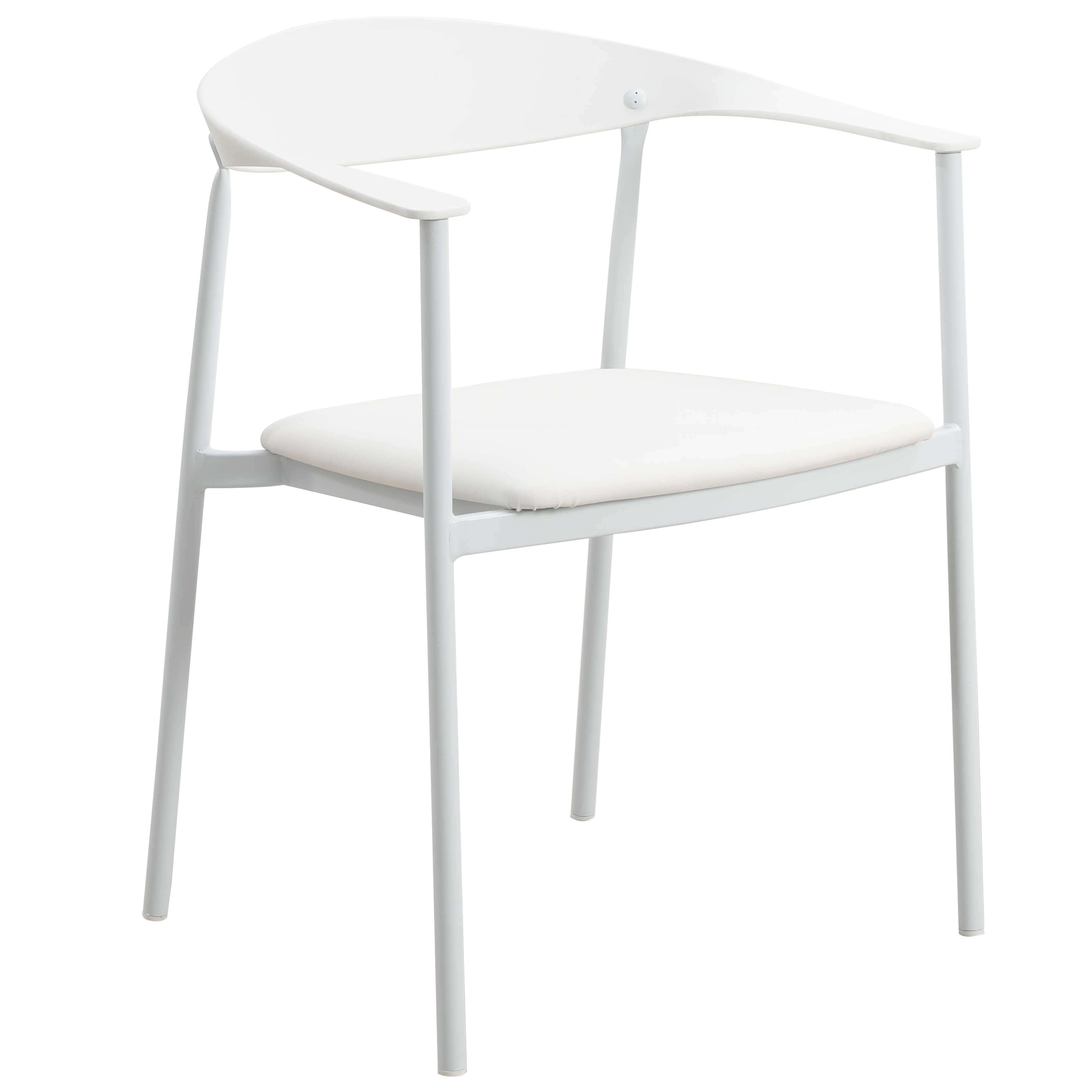 Kora Collection Modern Dining Chair in White