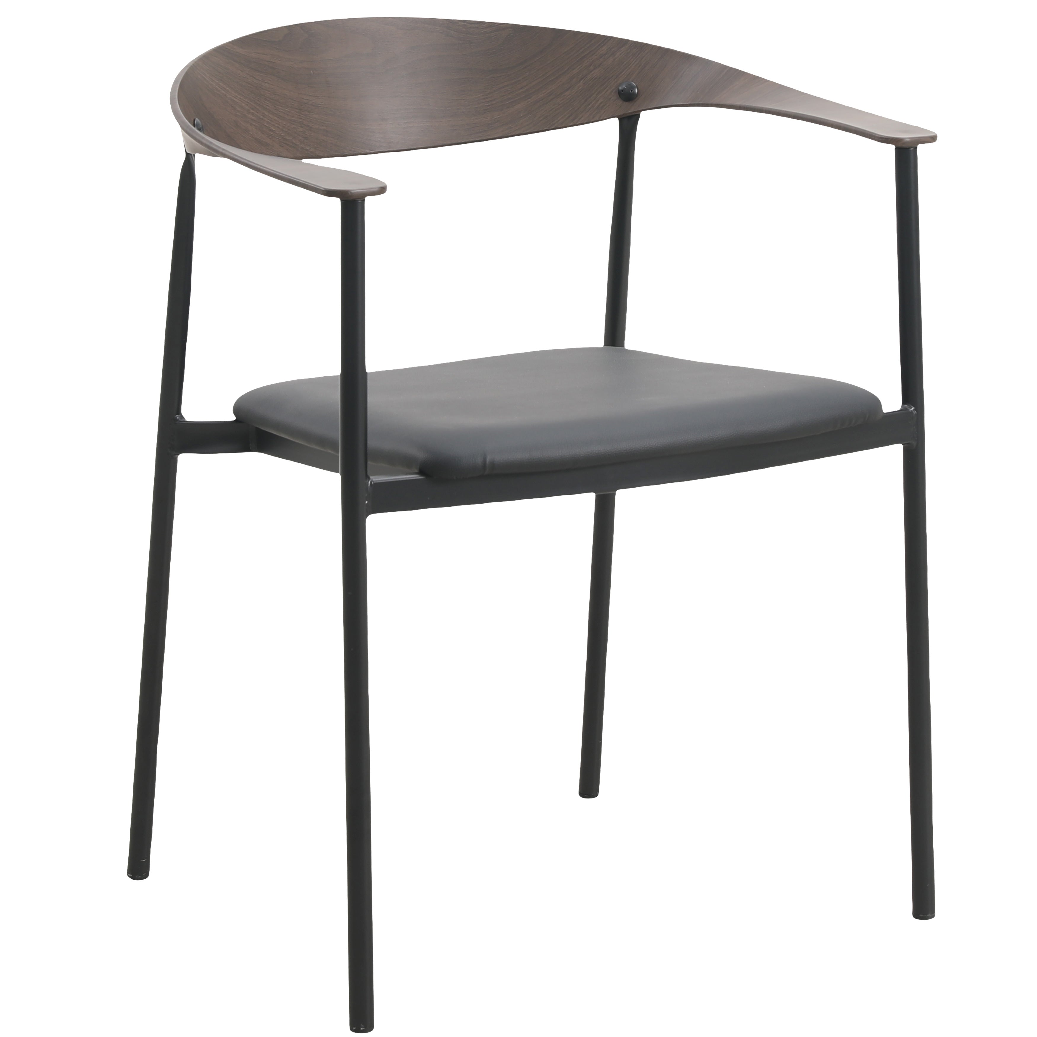 Kora Collection Modern Dining Chair in Black