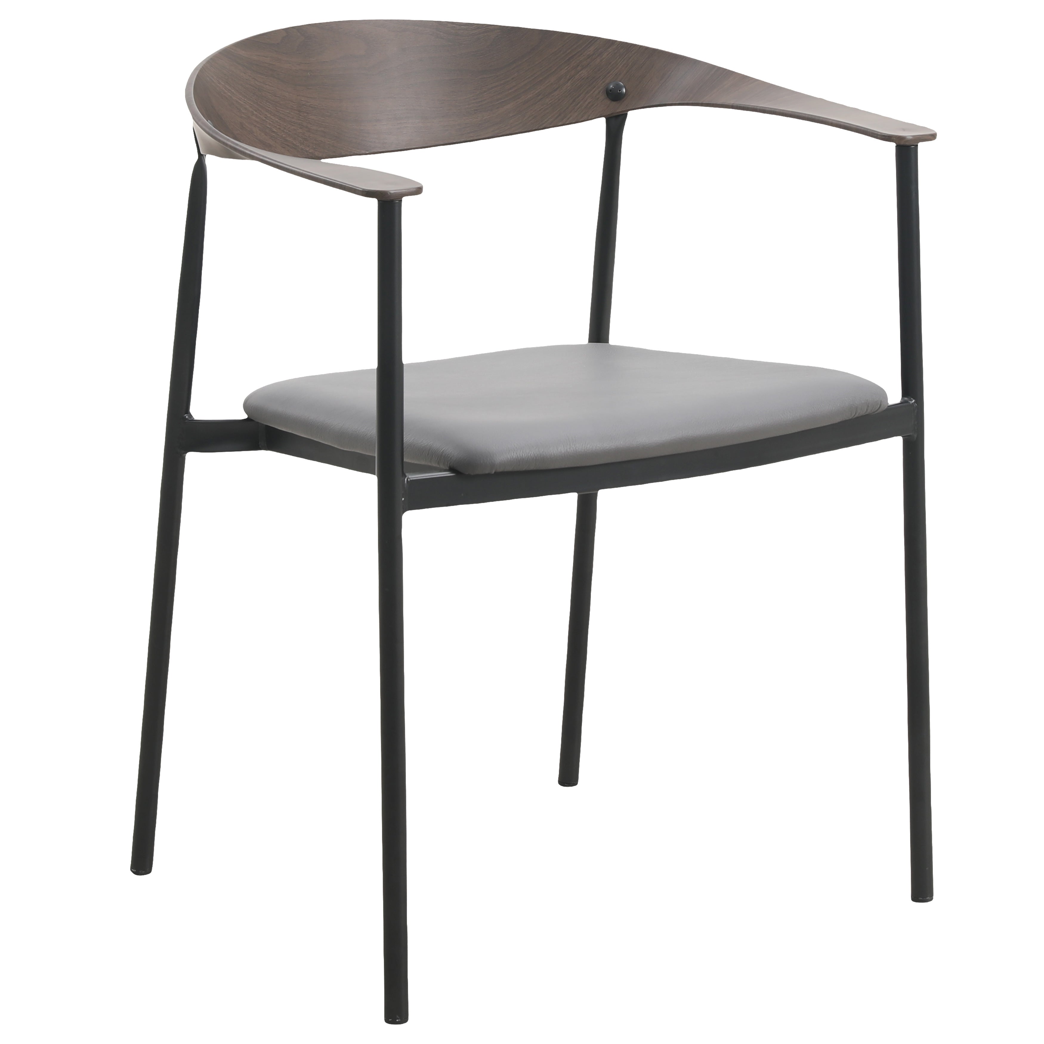 Kora Collection Modern Dining Chair in Charcoal