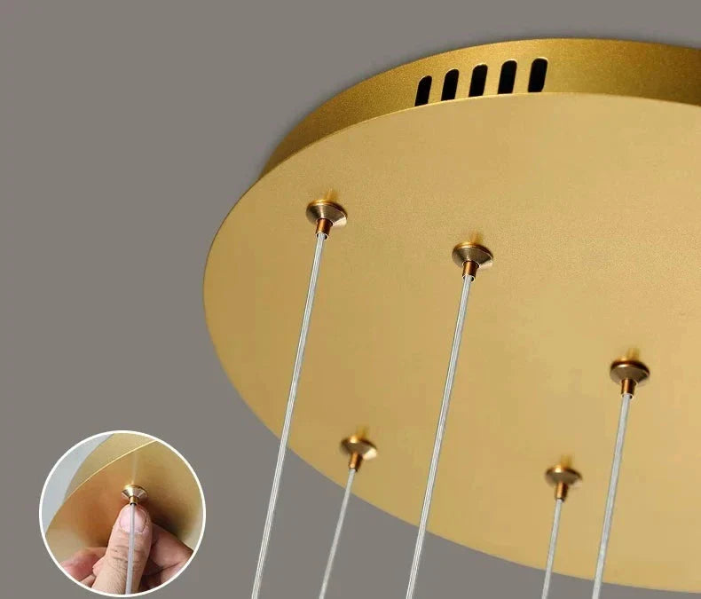 Kael Cascading Spiral Foyer Chandelier