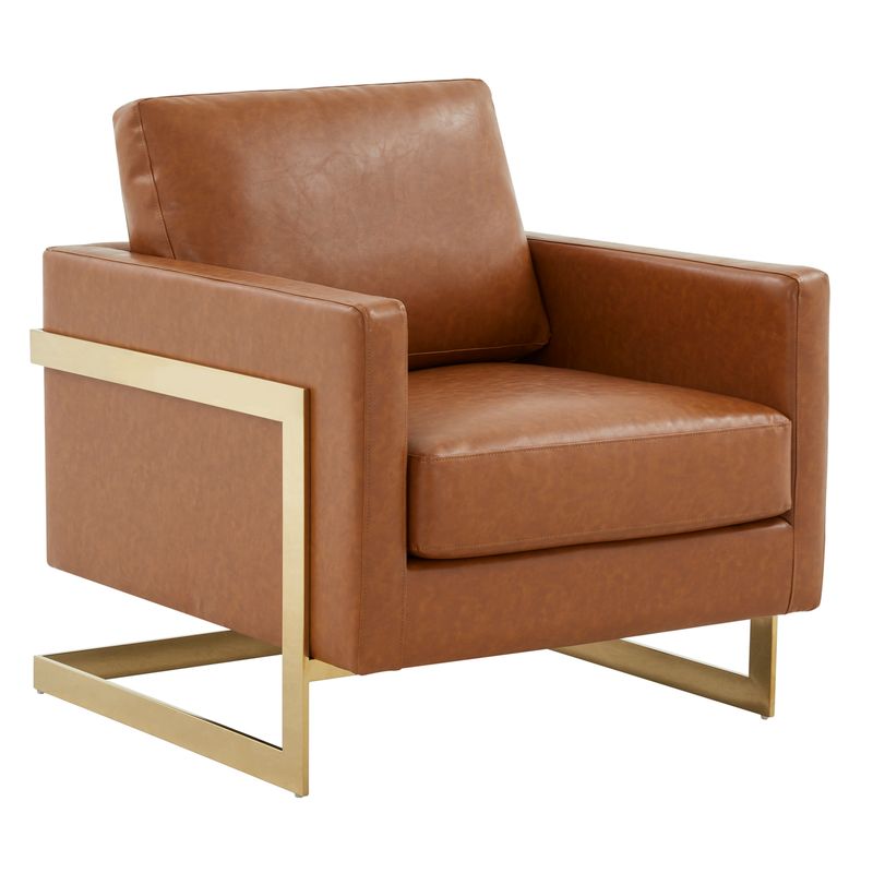 Elton Leather Accent Armchair