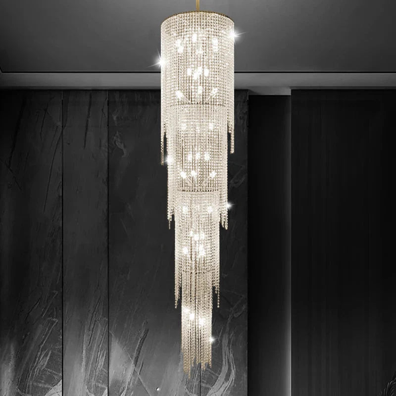 Kyra Real Crystal Staircase Chandelier