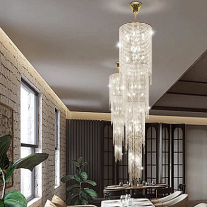 Kyra Real Crystal Staircase Chandelier