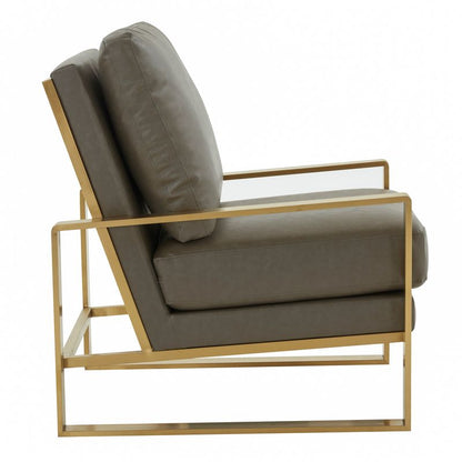 Emil Leather Accent Armchair